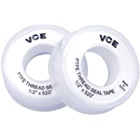 VCE 2 Unidades Cinta PTFE de Rosca Cinta Selladora teflón de Tubería Impermeable para Plomería-Grifo- 12 mm x 13 m
